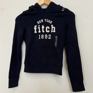 abercrombie kids navy blue pullover hoodie girls M